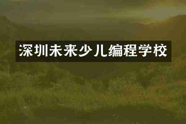深圳未来少儿编程学校