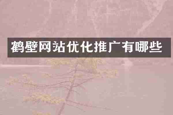 鹤壁网站优化推广有哪些