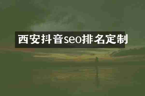 西安抖音seo排名定制