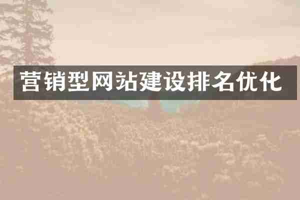 营销型网站建设排名优化