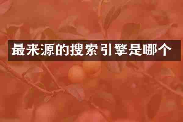 最来源的搜索引擎是哪个