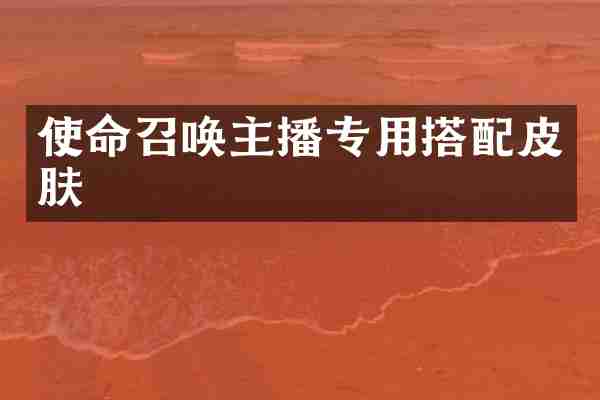 使命召唤主播专用搭配皮肤
