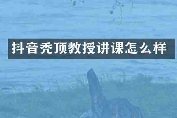 抖音秃顶教授讲课怎么样