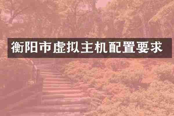 衡阳市虚拟主机配置要求