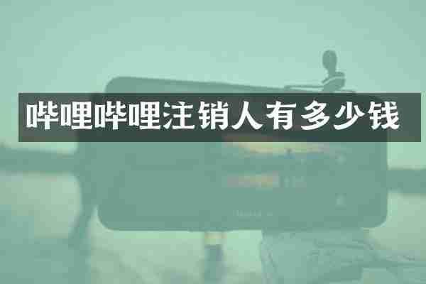 哔哩哔哩注销人有多少钱