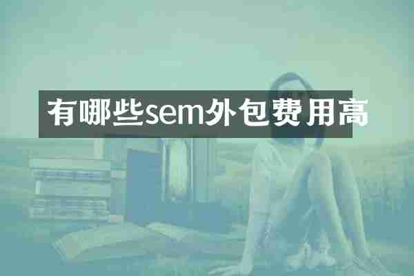 有哪些sem外包费用高