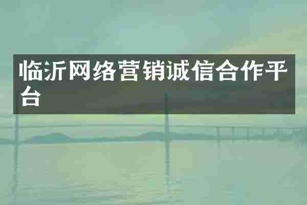 临沂网络营销诚信合作平台