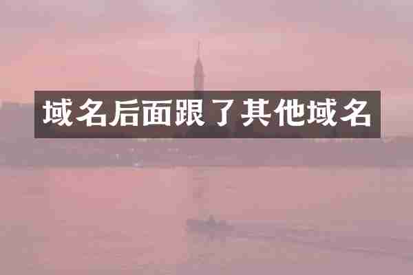 域名后面跟了其他域名