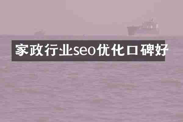 家政行业seo优化口碑好