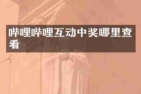 哔哩哔哩互动中奖哪里查看