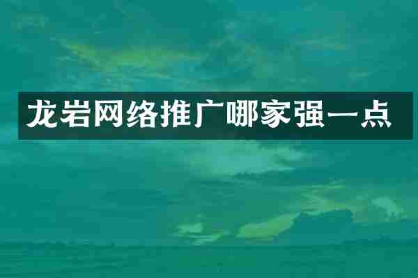 龙岩网络推广哪家强一点