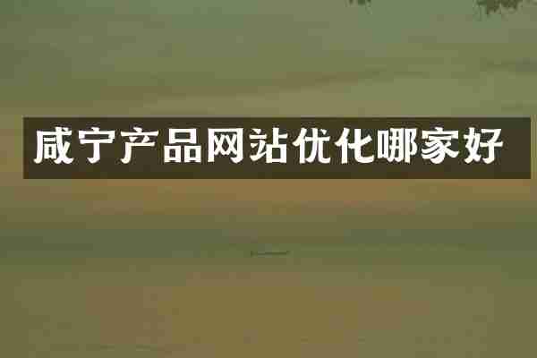 咸宁产品网站优化哪家好