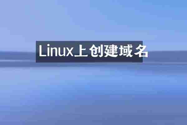 Linux上创建域名