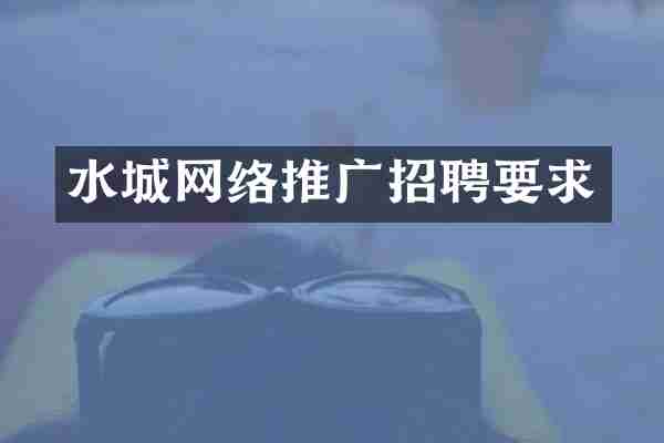 水城网络推广招聘要求