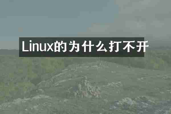 Linux的为什么打不开