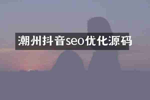 潮州抖音seo优化源码