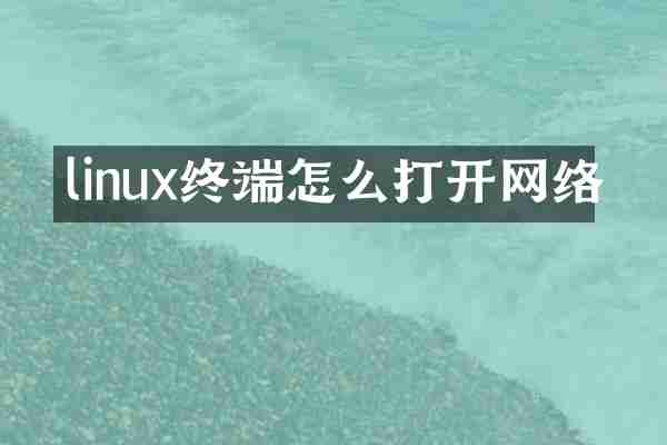 linux终端怎么打开网络