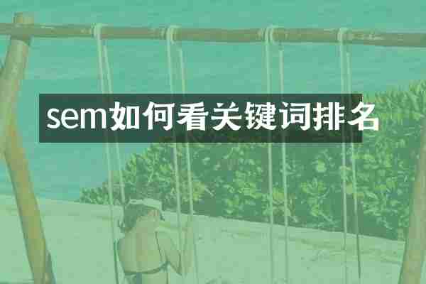 sem如何看关键词排名
