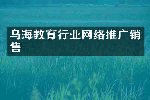 乌海教育行业网络推广销售