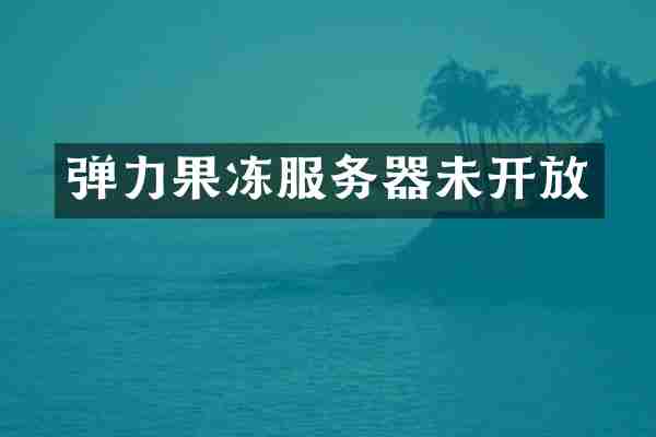 弹力果冻服务器未开放