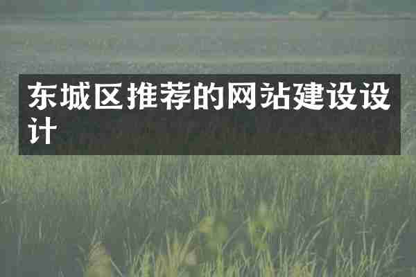 东城区推荐的网站建设设计