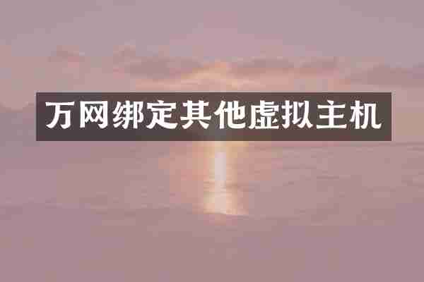 万网绑定其他虚拟主机