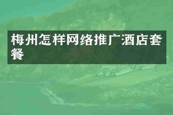梅州怎样网络推广酒店套餐