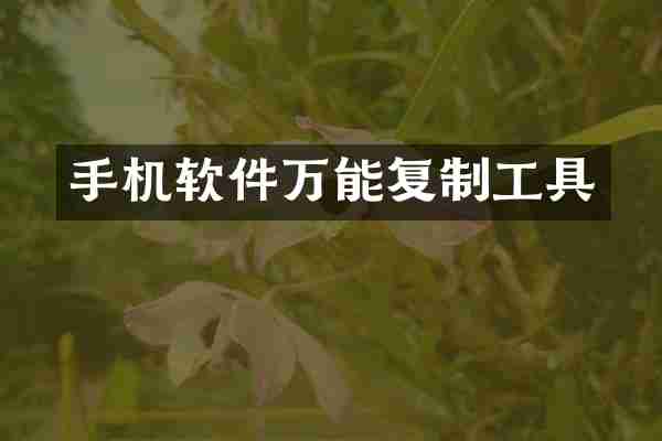 手机软件万能复制工具