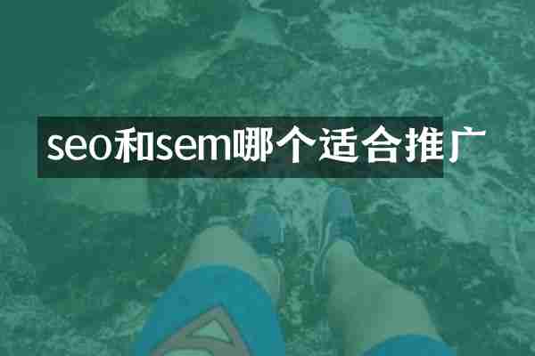 seo和sem哪个适合推广