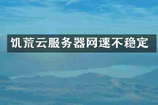 饥荒云服务器网速不稳定
