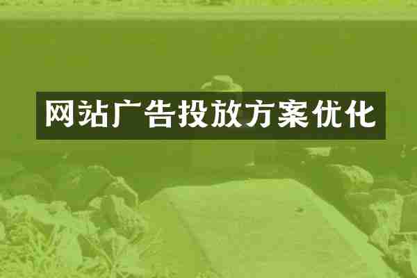 网站广告投放方案优化