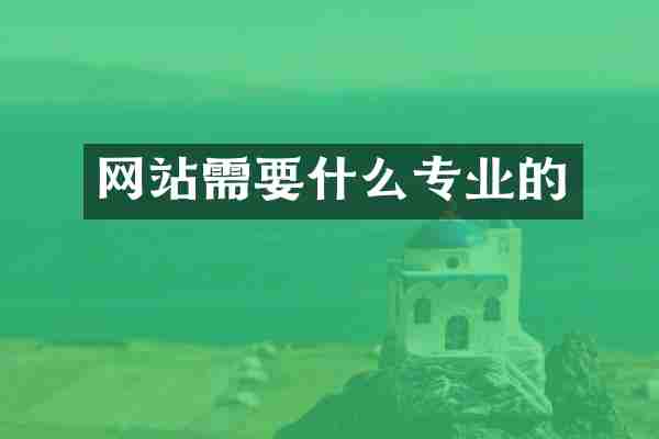 网站需要什么专业的
