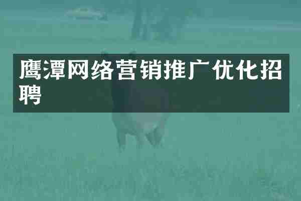 鹰潭网络营销推广优化招聘