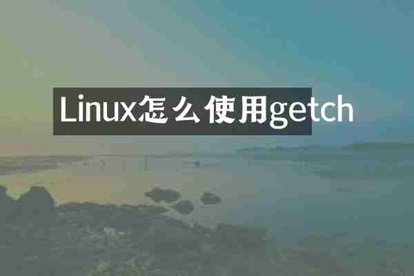 Linux怎么使用getch