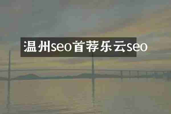 温州seo首荐乐云seo