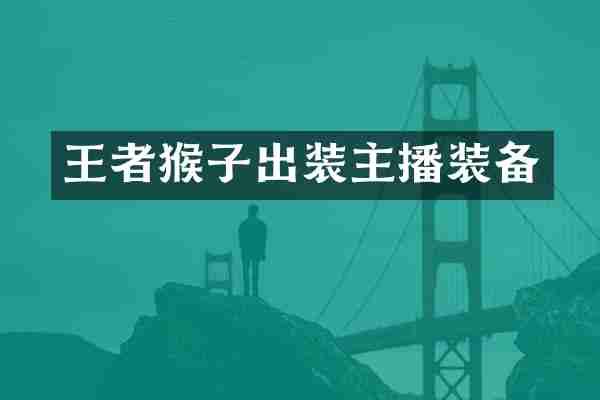 王者猴子出装主播装备