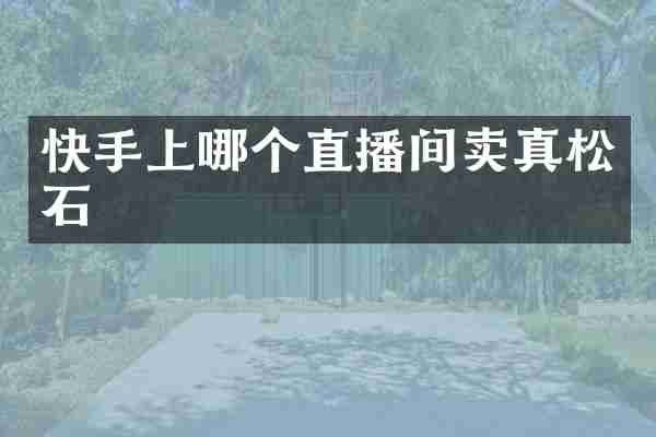 快手上哪个直播间卖真松石
