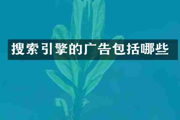 搜索引擎的广告包括哪些