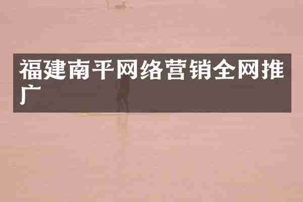 福建南平网络营销全网推广