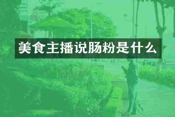 美食主播说肠粉是什么