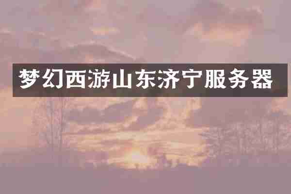梦幻西游山东济宁服务器