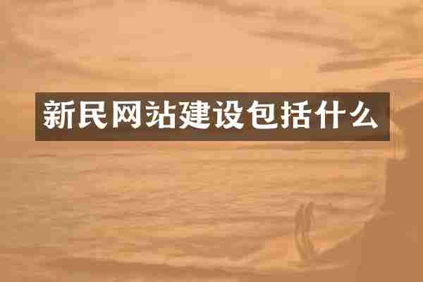 新民网站建设包括什么