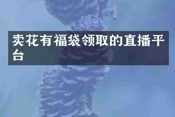 卖花有福袋领取的直播平台