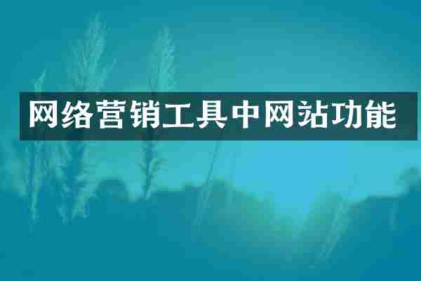 网络营销工具中网站功能