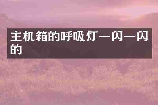 主机箱的呼吸灯一闪一闪的