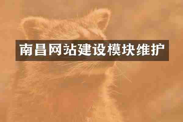 南昌网站建设模块维护
