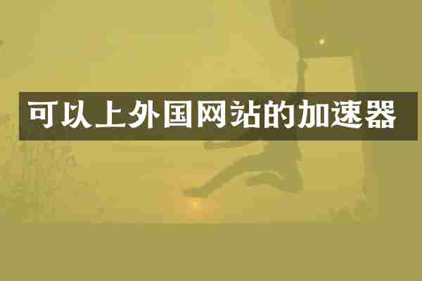 可以上外国网站的加速器