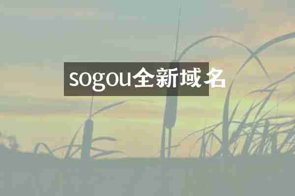 sogou全新域名