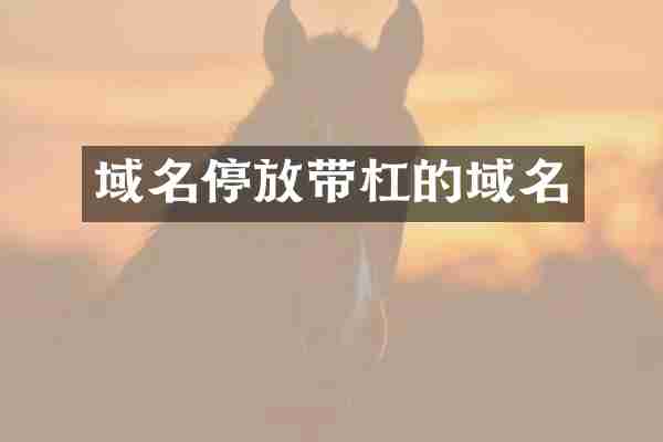 域名停放带杠的域名