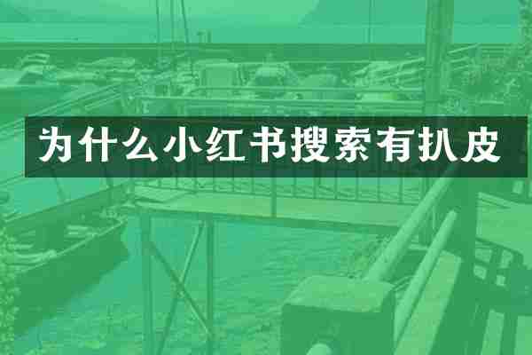为什么小红书搜索有扒皮